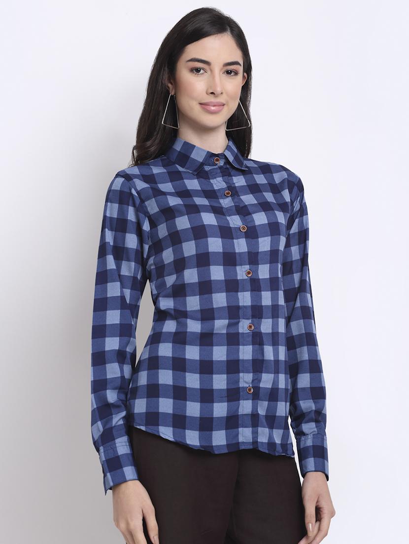 long sleeved checkered shirt - 18182231 - Standard Image - 1