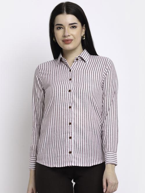 long sleeved striped shirt - 18182235 - Standard Image - 0