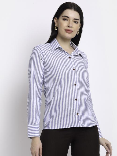 long sleeved striped shirt - 18182236 - Standard Image - 0