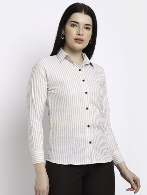 long sleeved striped shirt - 18182237 - Standard Image - 0