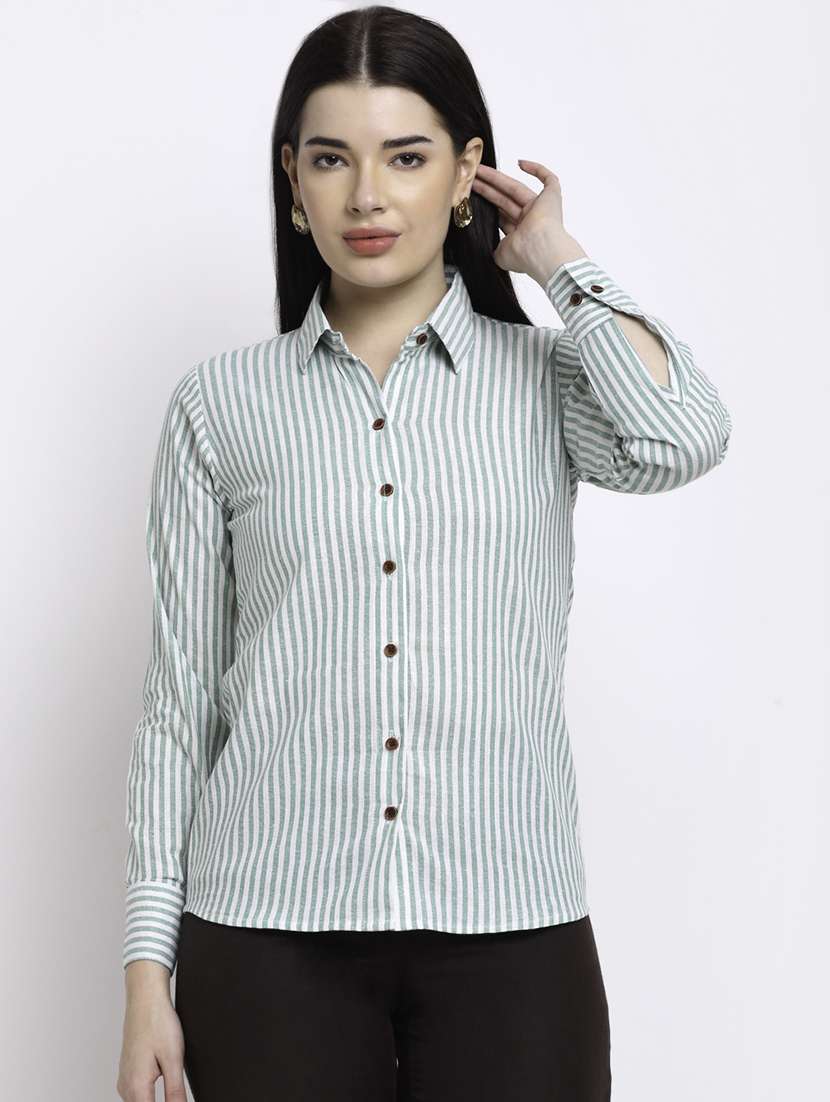 long sleeved striped shirt