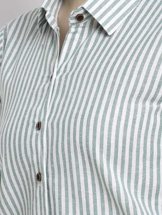 long sleeved striped shirt - 18182238 - Standard Image - 4