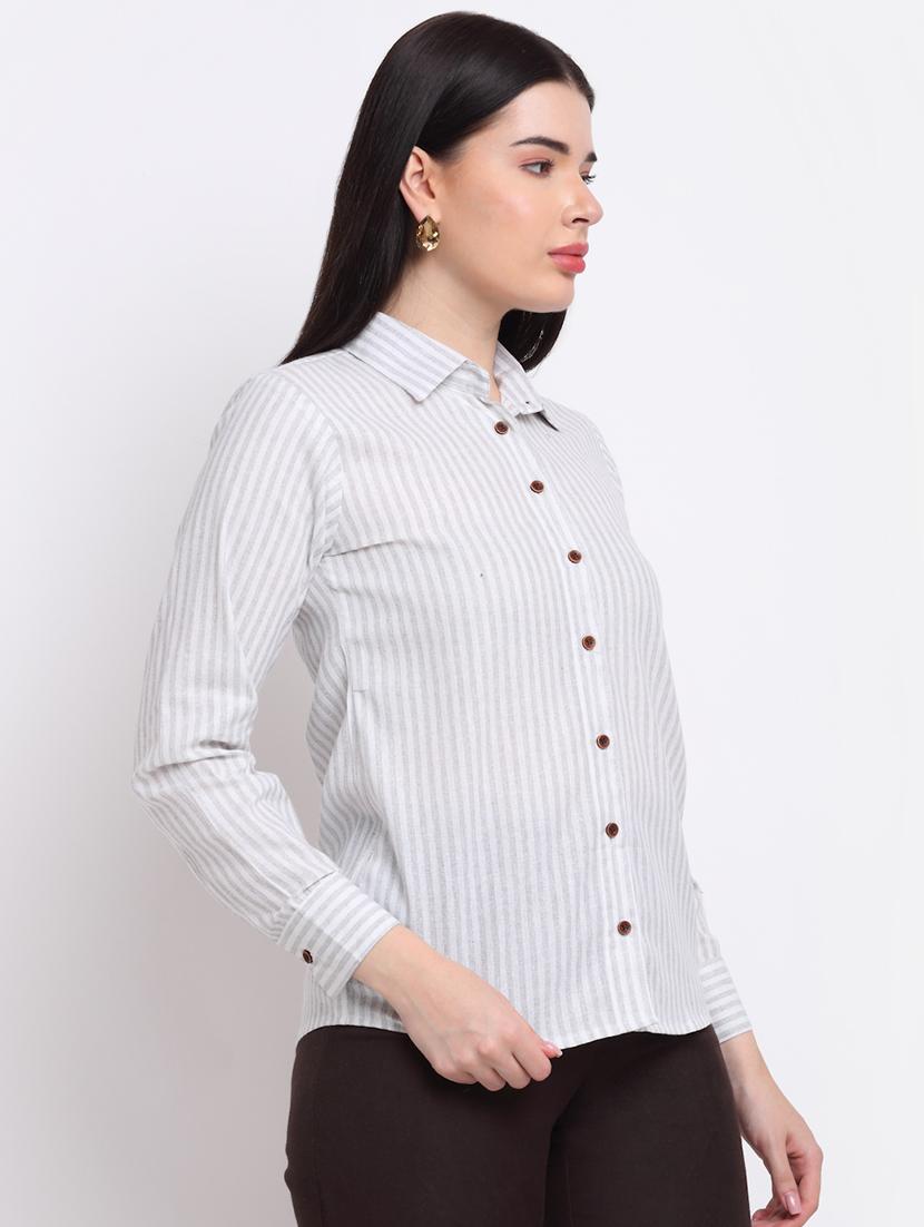 long sleeved striped shirt - 18182239 - Standard Image - 1