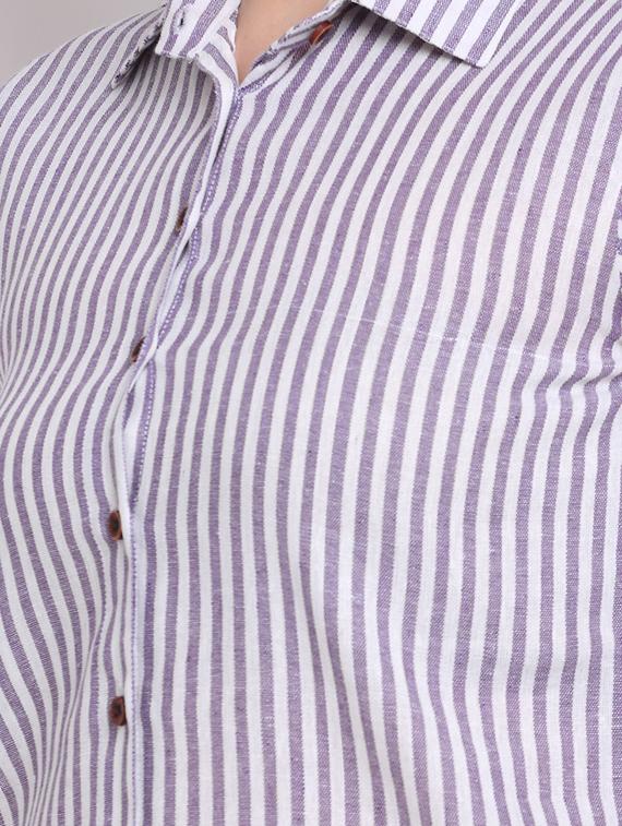 long sleeved striped shirt - 18182242 - Standard Image - 4