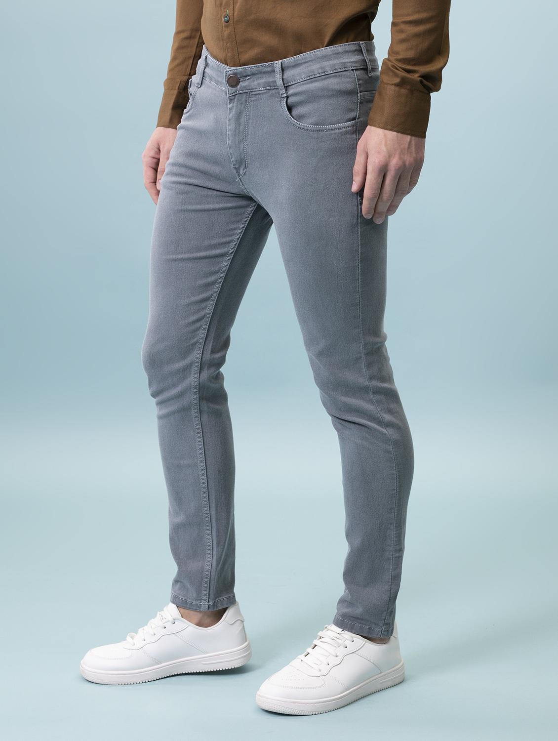 mens slim fit plain jeans - 18182298 - Standard Image - 1