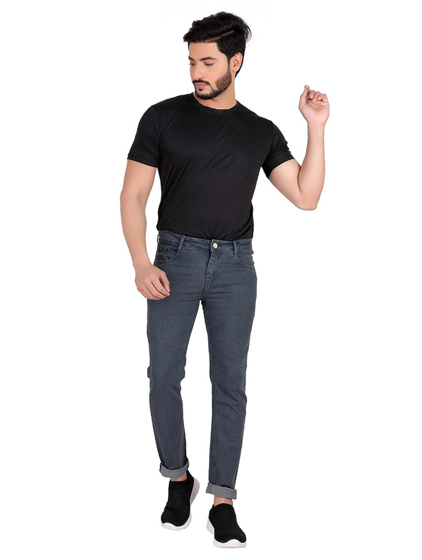 mens slim fit plain jeans - 18182300 - Standard Image - 4