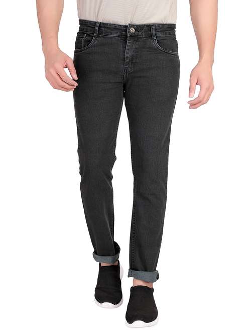 mens slim fit plain jeans - 18182306 - Standard Image - 0