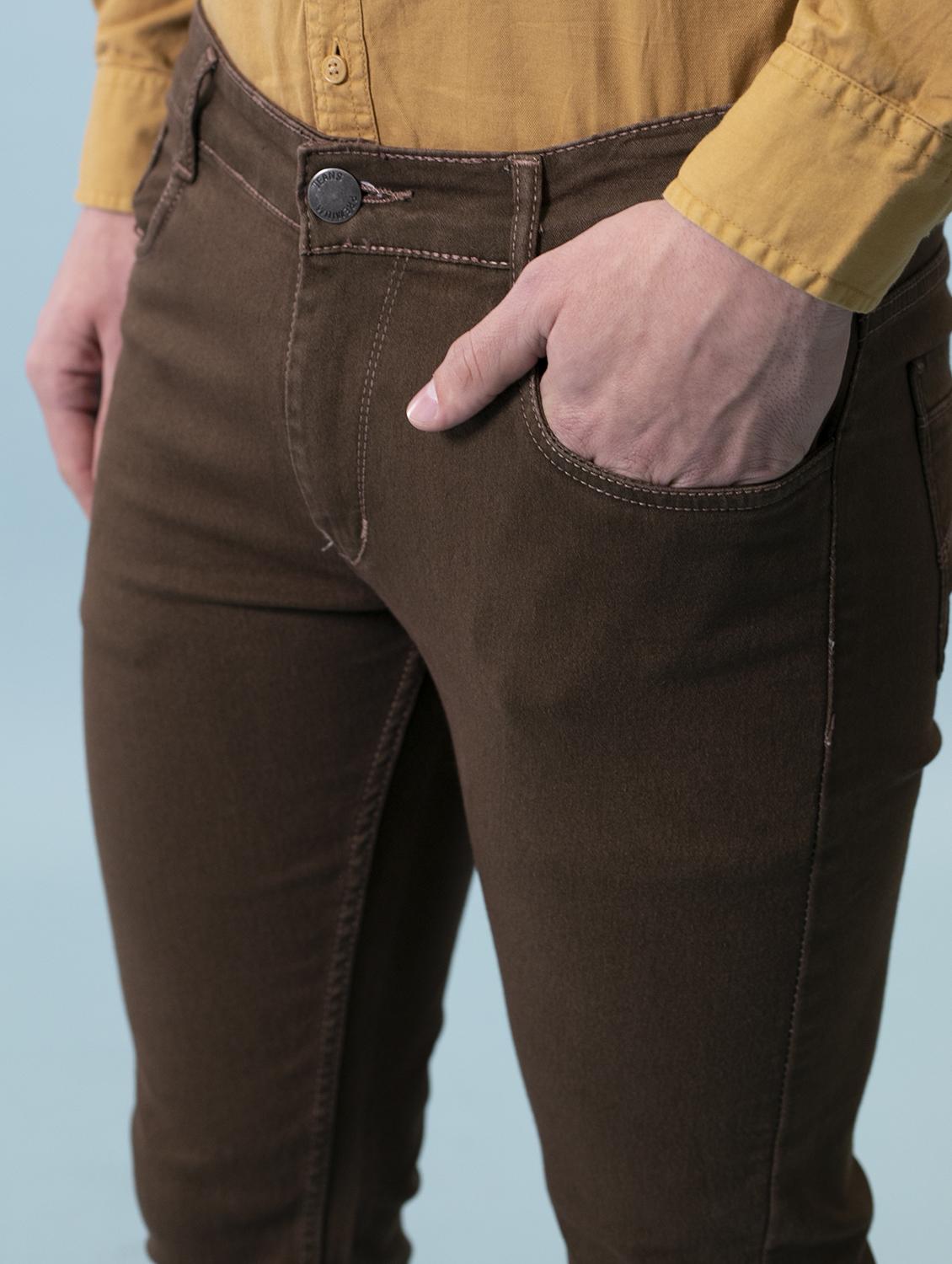 mens slim fit plain jeans - 18182311 - Standard Image - 4