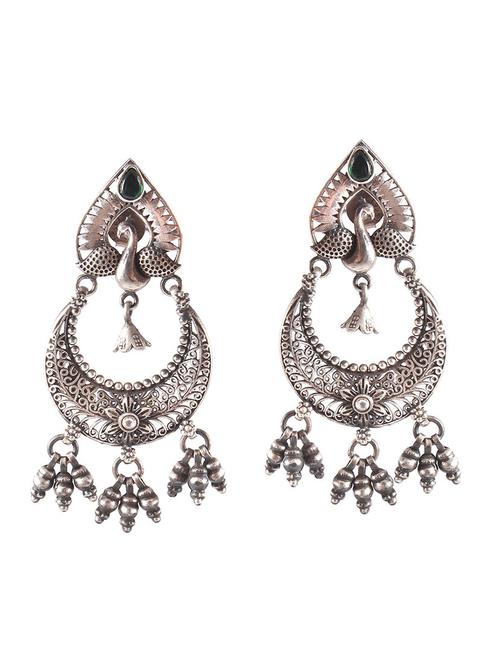 silver tear-drop stud earrings - 18182565 - Standard Image - 0