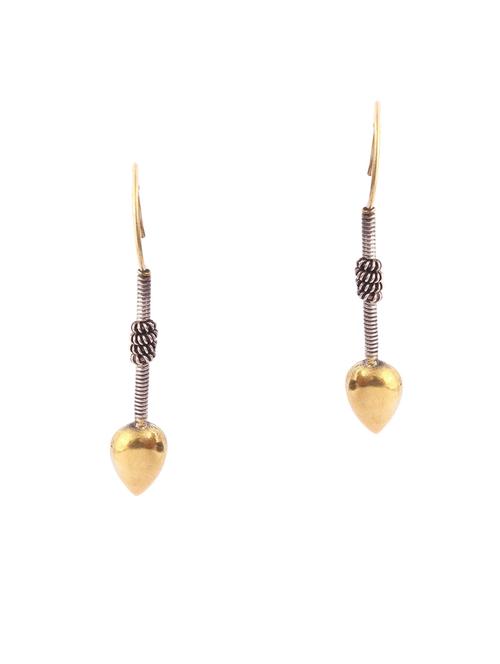 gold plated silver, adorable tear-drop ear hoops - 18182623 - Standard Image - 0