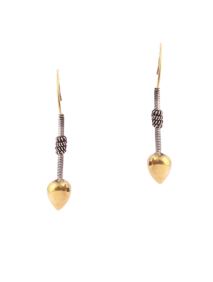 gold plated silver, adorable tear-drop ear hoops - 18182623 - Zoom Image - 0