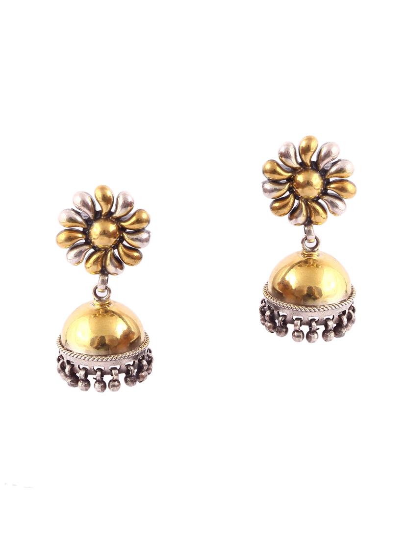 gold plated silver, adorable tear-drop ear hoops - 18182624 - Zoom Image - 0