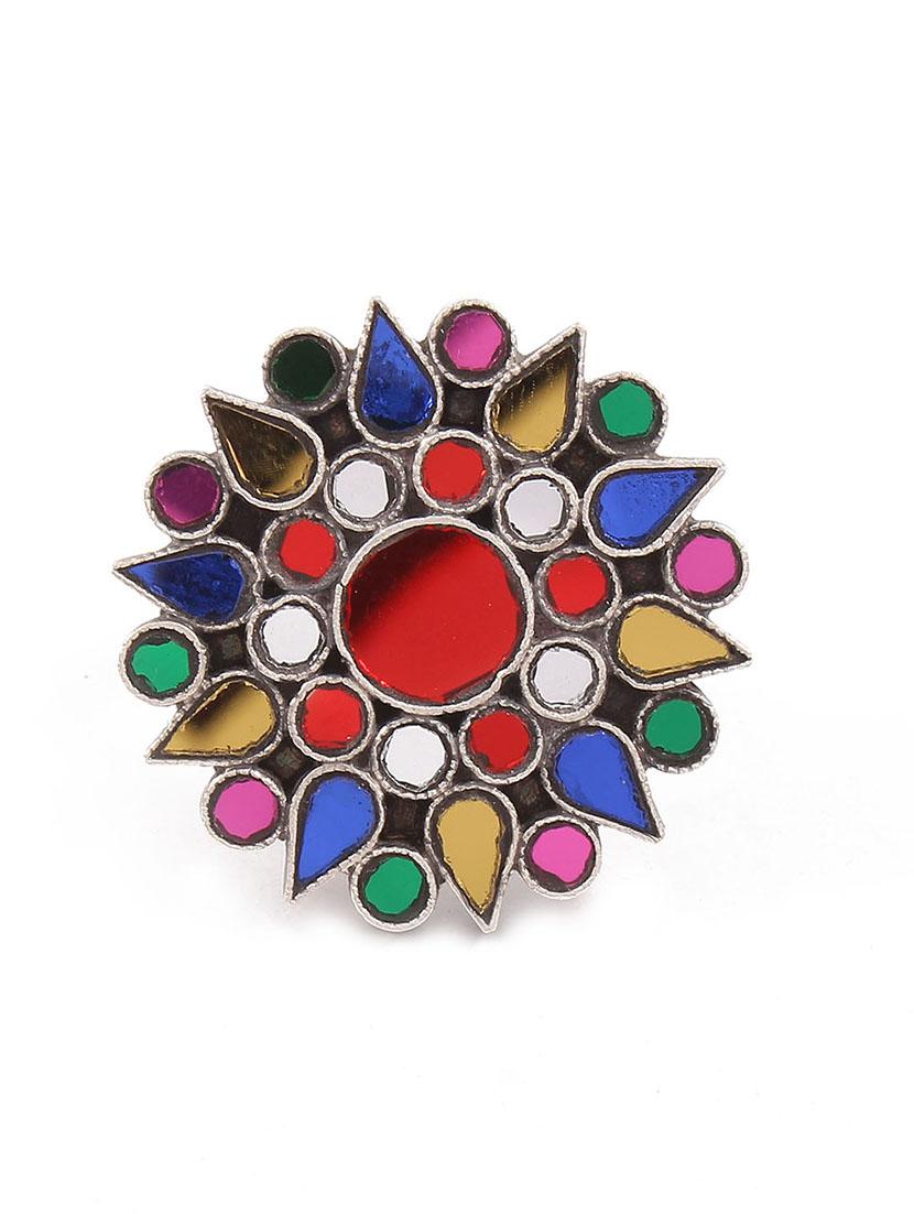 silver adorable floral design, ring - 18182637 -  Zoom Image - 0