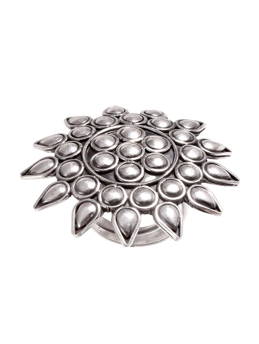 silver adorable sun-floral design ring - 18182641 - Zoom Image - 0