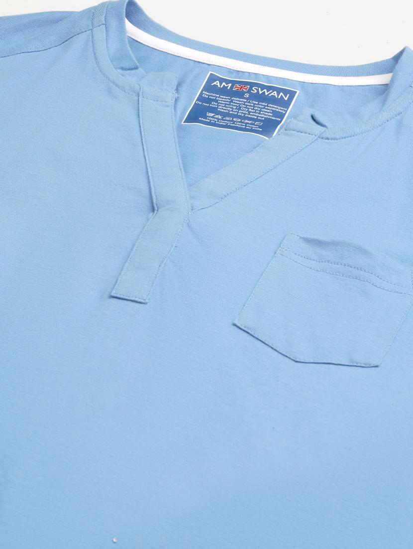 blue solid regular top - 18182725 - Standard Image - 4