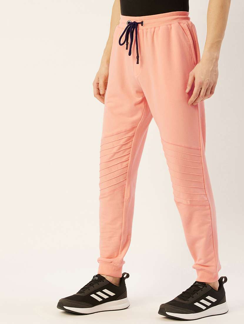 peach solid joggers track pant - 18182745 -  Standard Image - 1