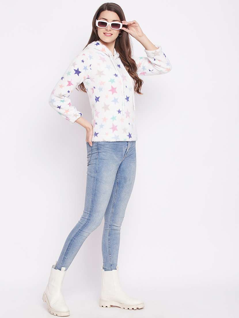 hooded neck printed sweatshirt - 18183171 -  Standard Image - 4