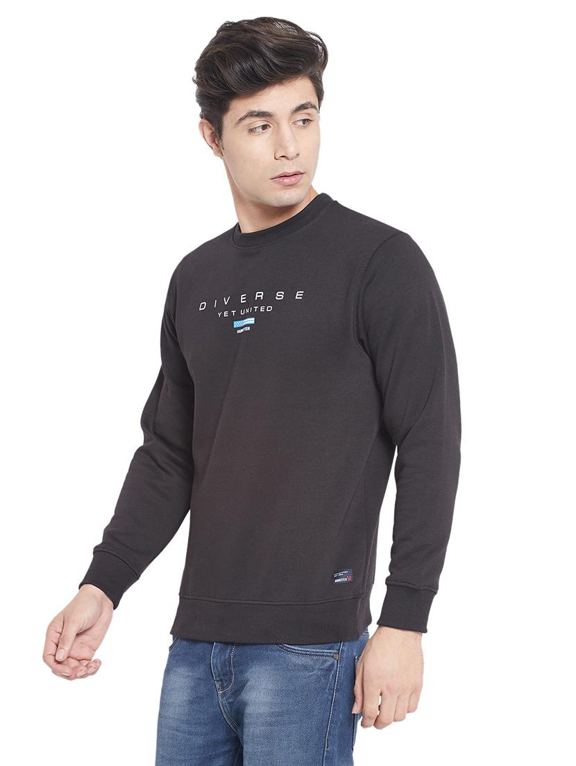 black chest-printed sweatshirt - 18183367 -  Standard Image - 1