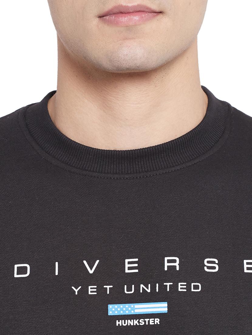 black chest-printed sweatshirt - 18183367 - Standard Image - 4