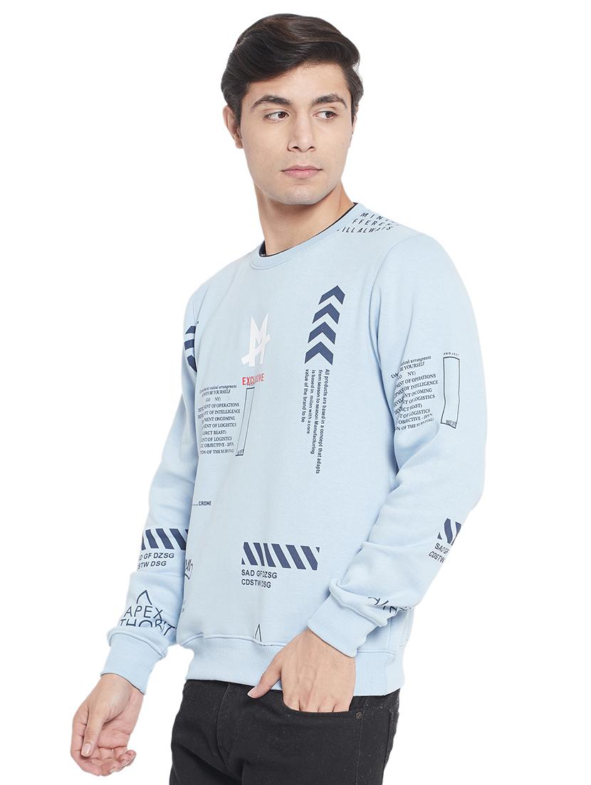 light blue printed sweatshirt - 18183373 - Standard Image - 1