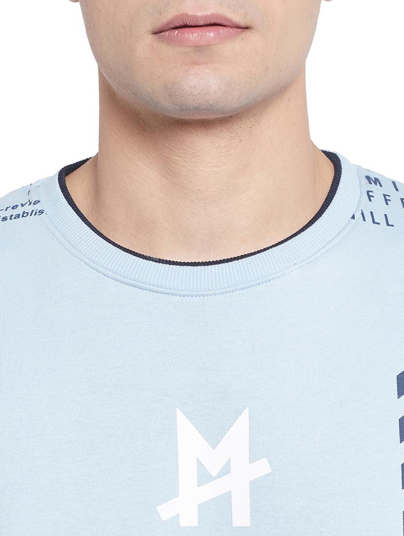 light blue printed sweatshirt - 18183373 - Standard Image - 4