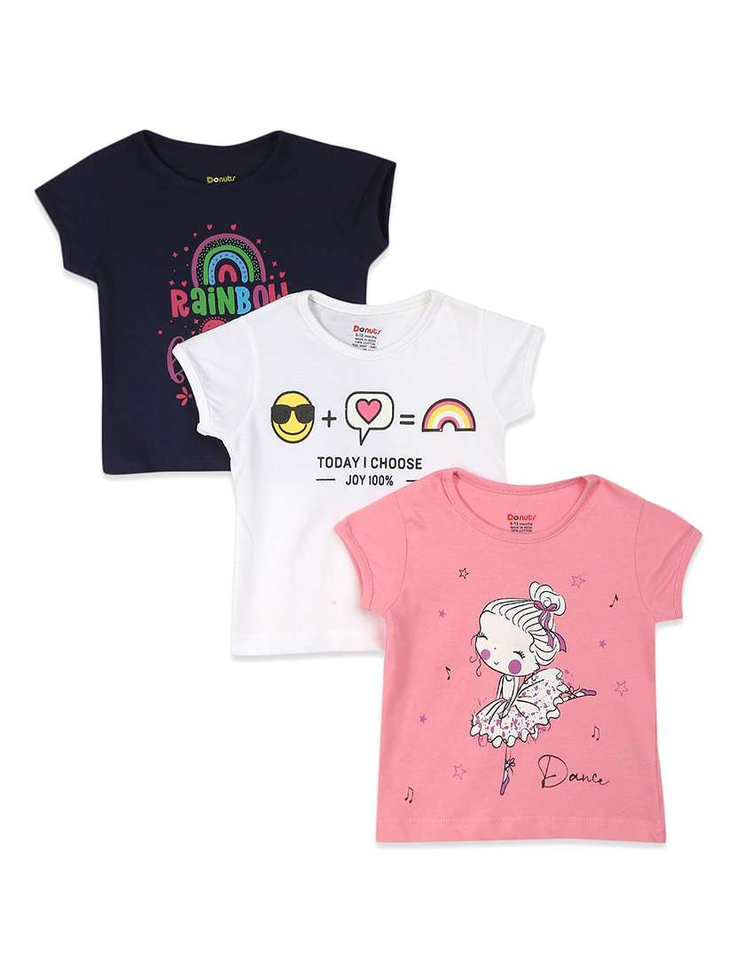 set of 3 pcs printed regular tee