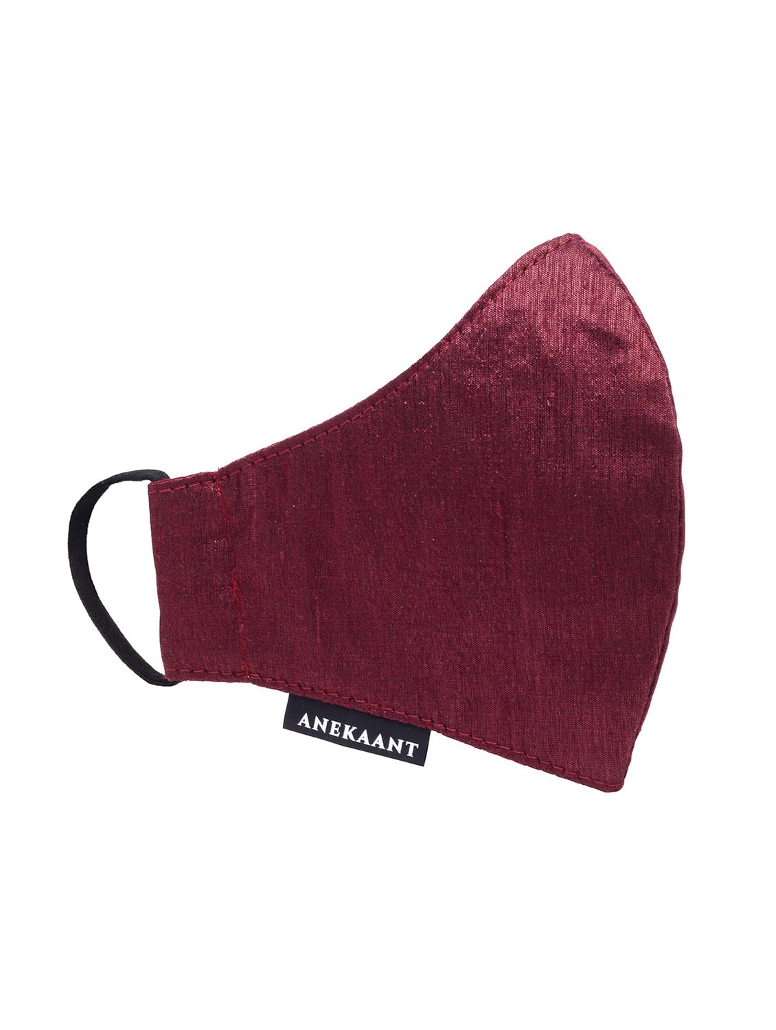 red silk plain women mask - 18184565 - Standard Image - 1