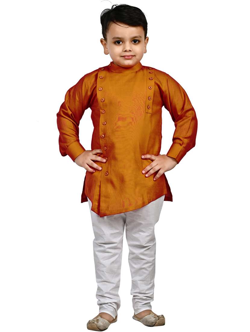 mustard solid kurta set