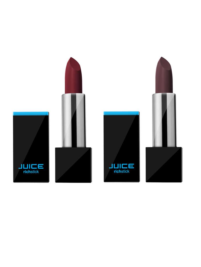 juice richstick (lipstick) pack of 2 raspberry m-20/chocolate truffle m-72 waterproof & long lasting 4gm each