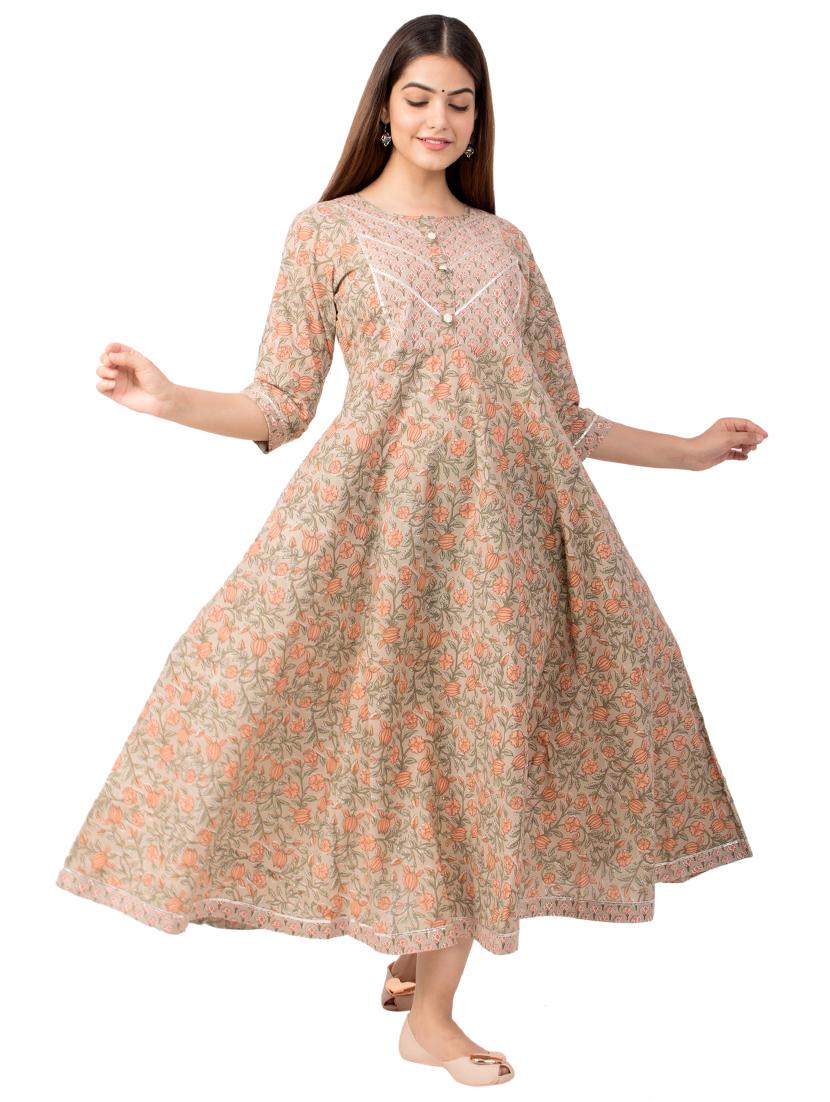 women's flared kurta - 18185572 -  Standard Image - 1