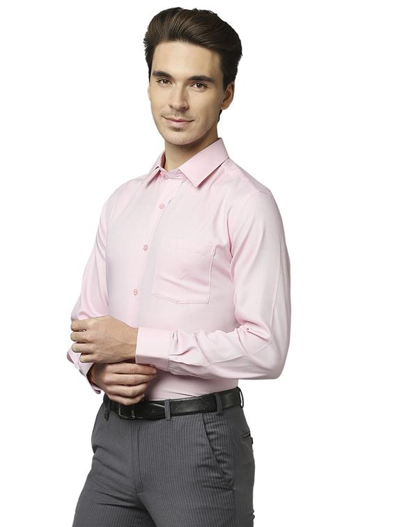 pink solid formal shirt - 18185857 - Standard Image - 1