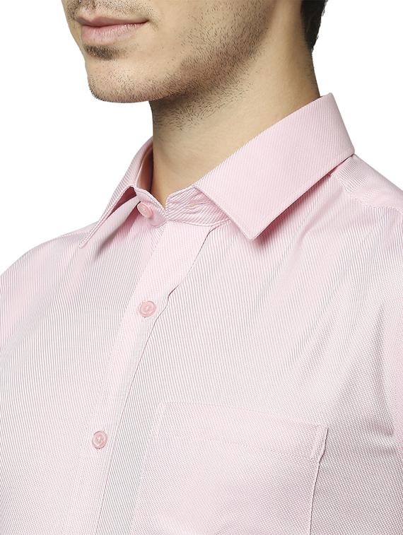 pink solid formal shirt - 18185857 - Standard Image - 4