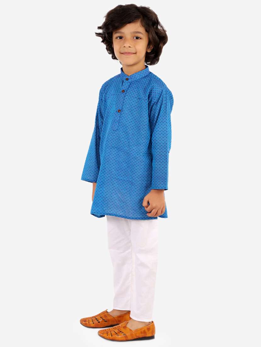 blue printed kurta pajama set - 18185948 -  Standard Image - 1