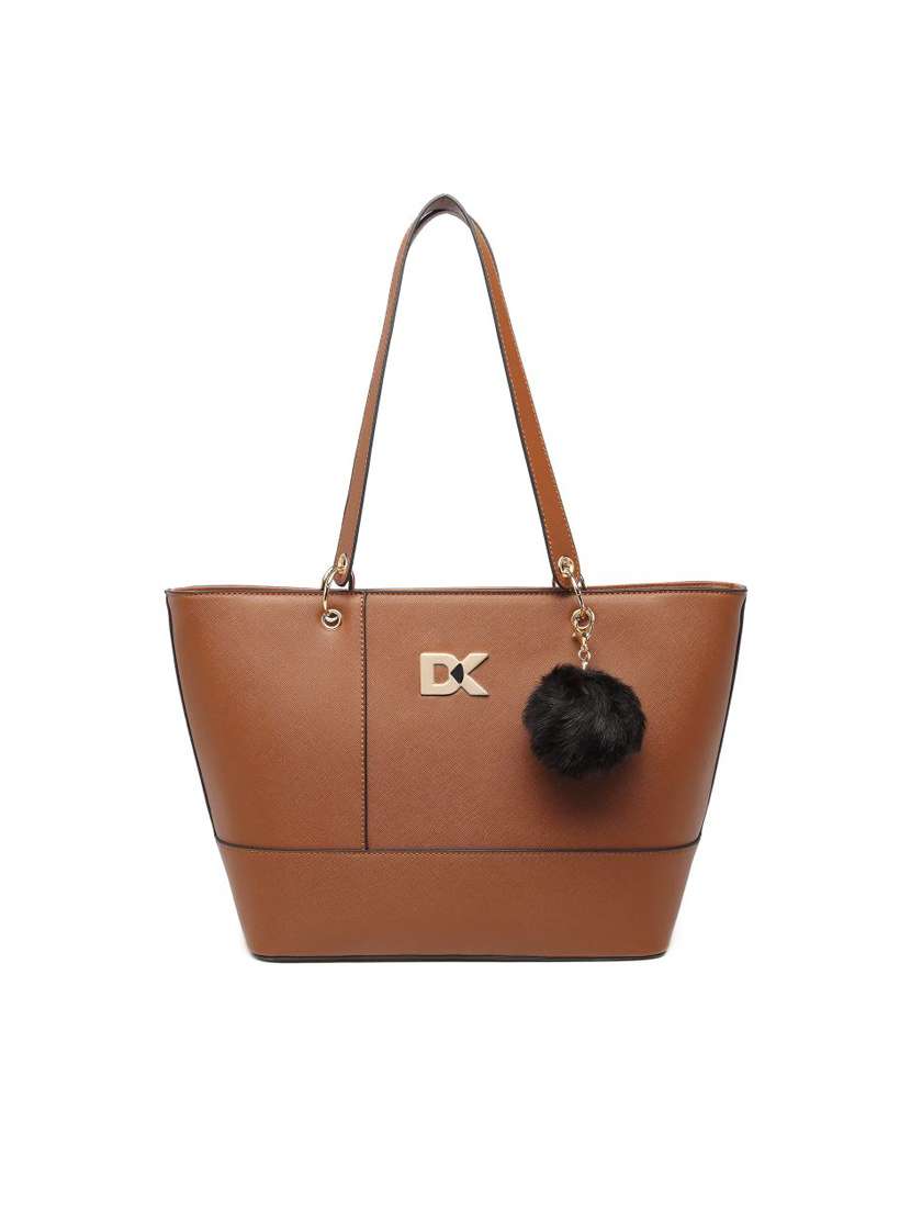 brown leatherette (pu) handbag