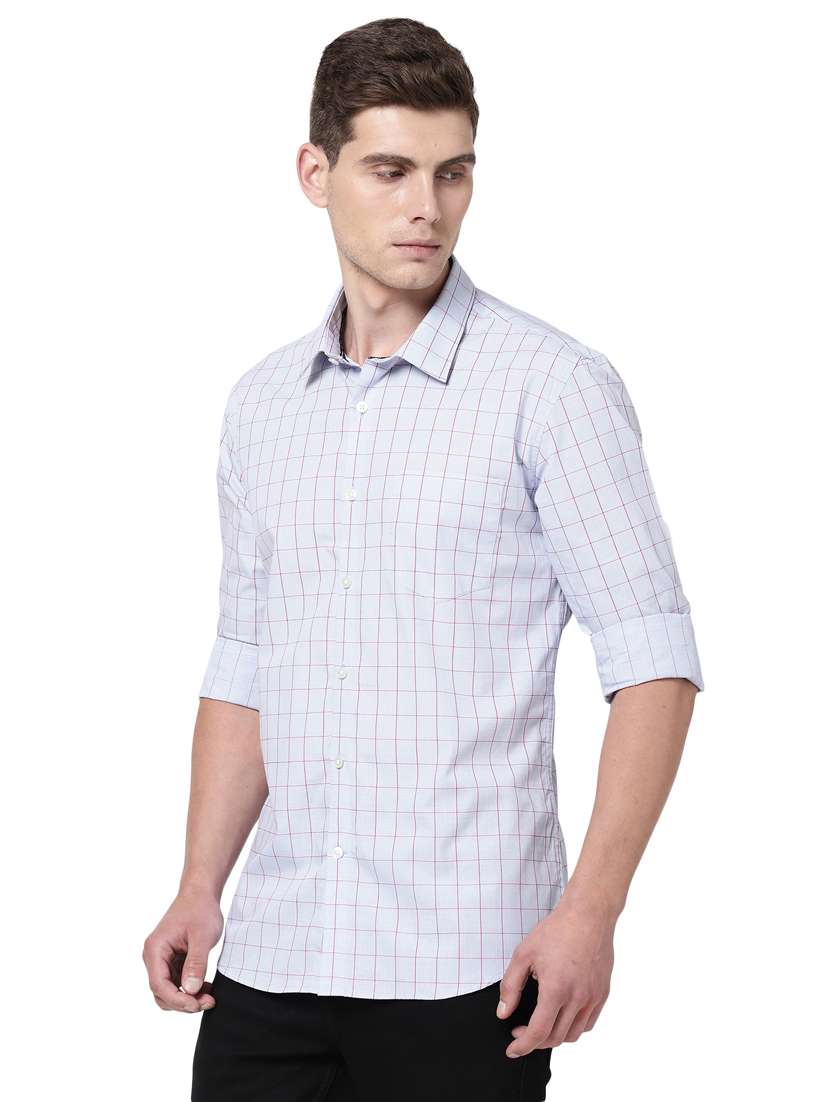 blue checkered formal shirt - 18186743 -  Standard Image - 1