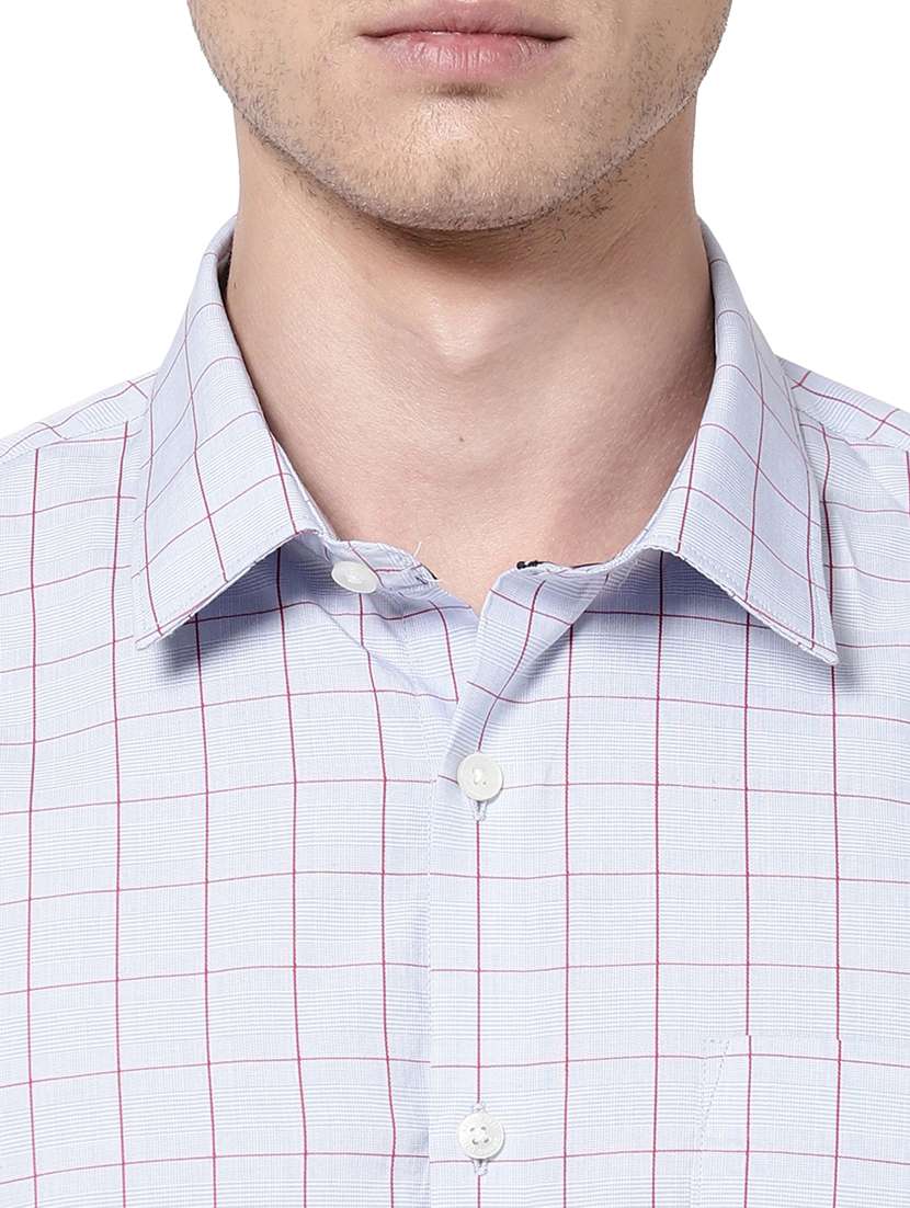 blue checkered formal shirt - 18186743 -  Standard Image - 4