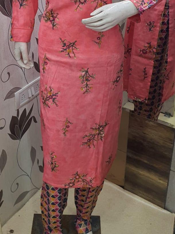 riyon capsul print with handwork embroidery - 18186967 - Standard Image - 1