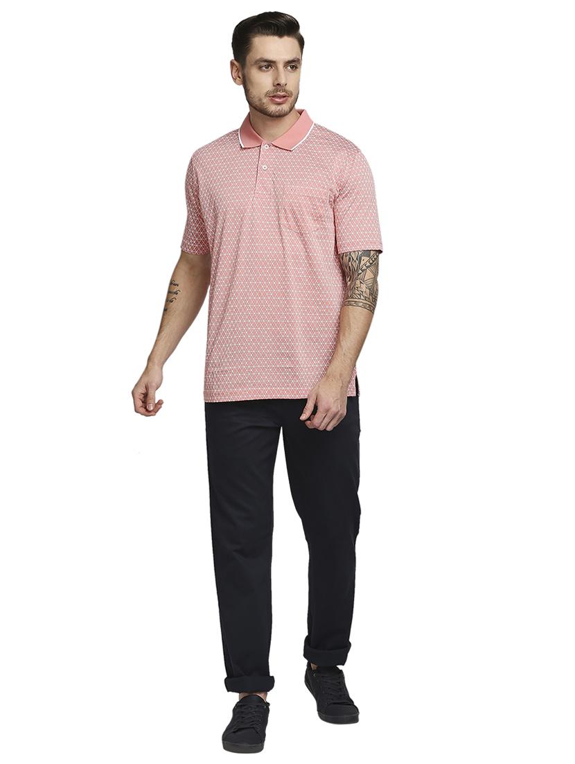 pink printed polo t-shirt - 18187132 - Standard Image - 4