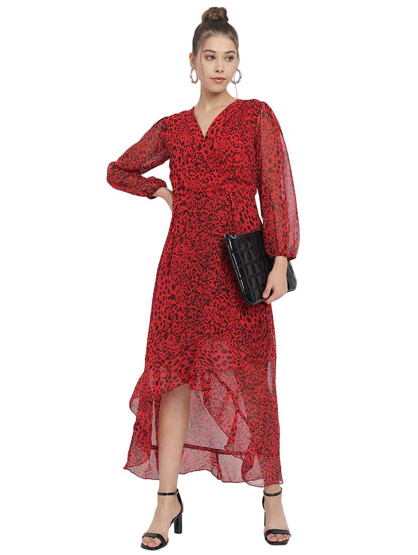 women's high low color block dress - 18187320 - Zoom Image - 0