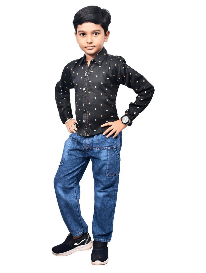 black printed shirt - 18187377 - Standard Image - 1