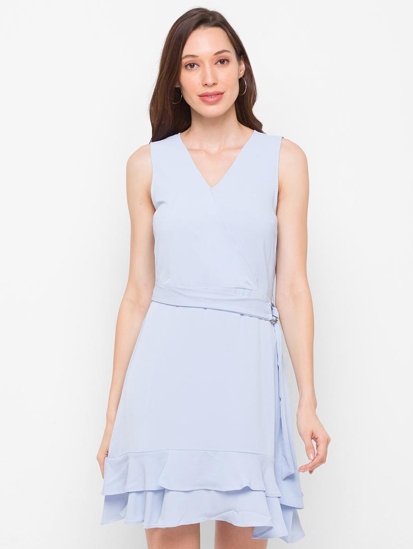 women's fit & flare solid dress - 18187807 - Zoom Image - 0
