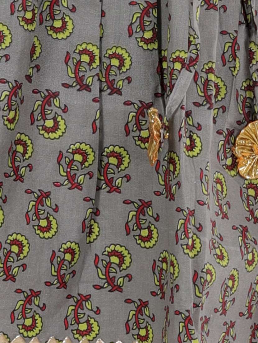 grey printed kurta salwar suit set - 18188584 - Standard Image - 4
