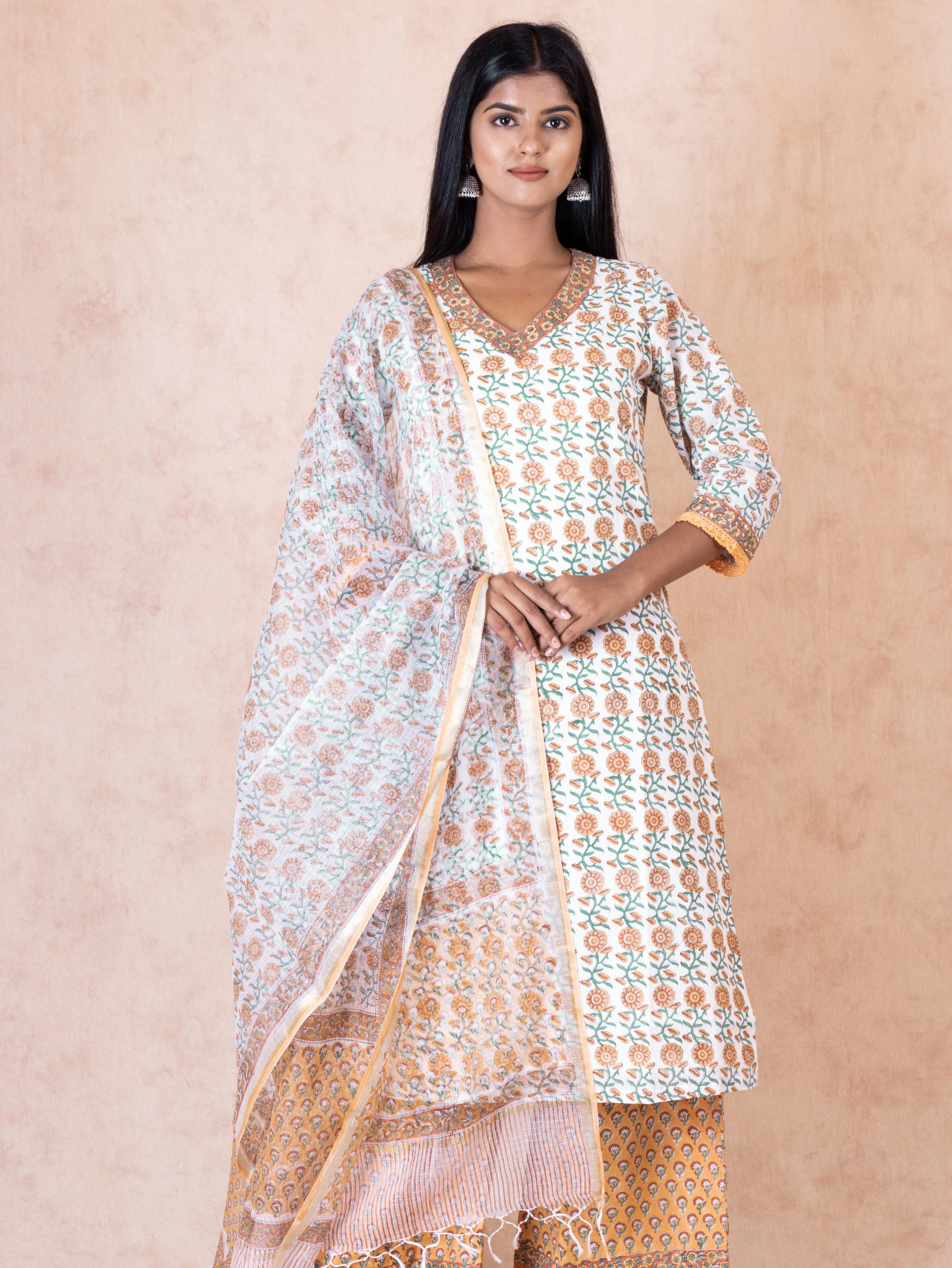 this hand-block printed kurta is available - 18188656 - Standard Image - 4