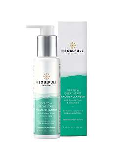 be soulfull off to a great start facial cleanser with kakadu plum & gotu kola i soap free daily face wash