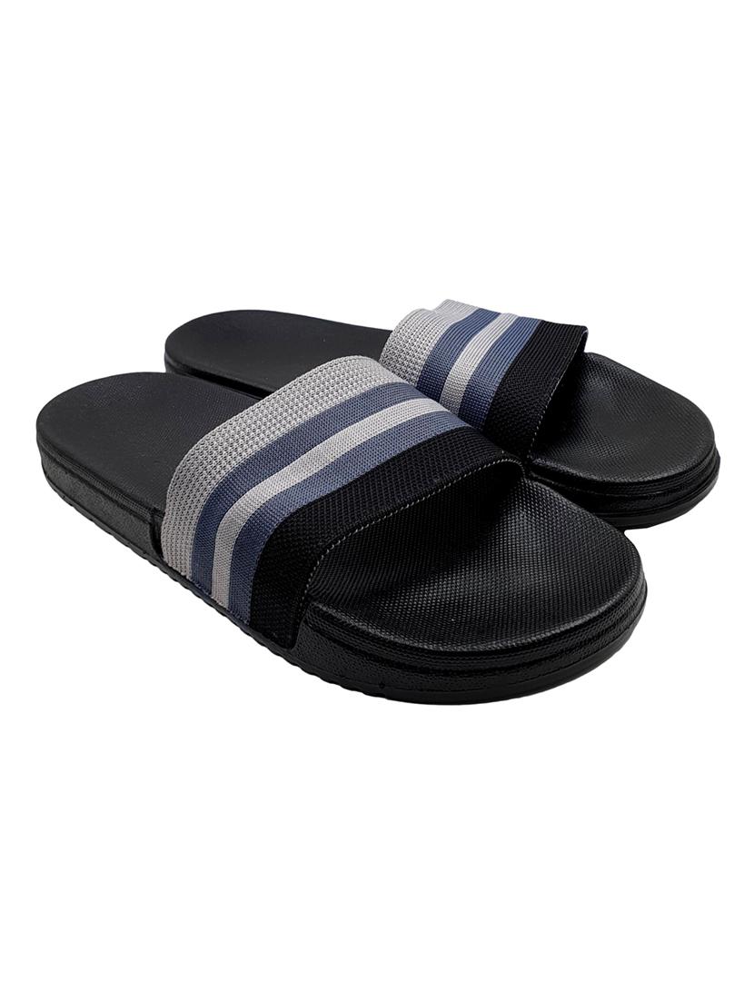 grey synthetic & mesh slip on flip flops - 18190137 - Zoom Image - 0