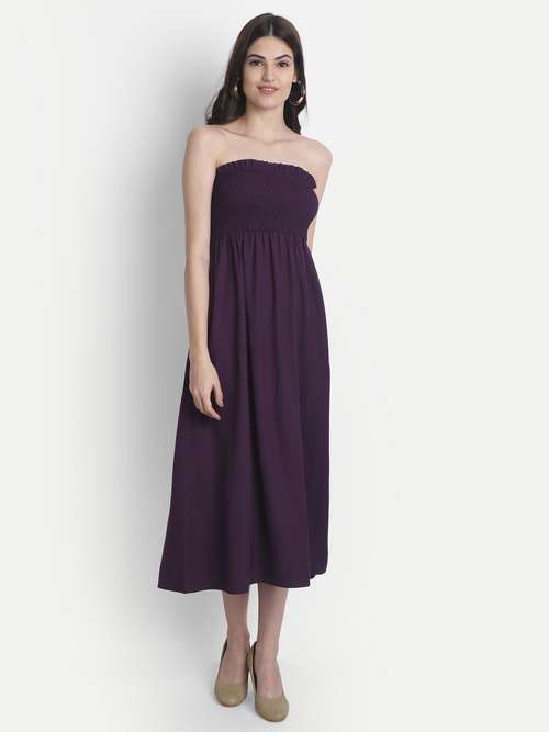 women's fit & flare solid dress - 18190249 -  Standard Image - 0