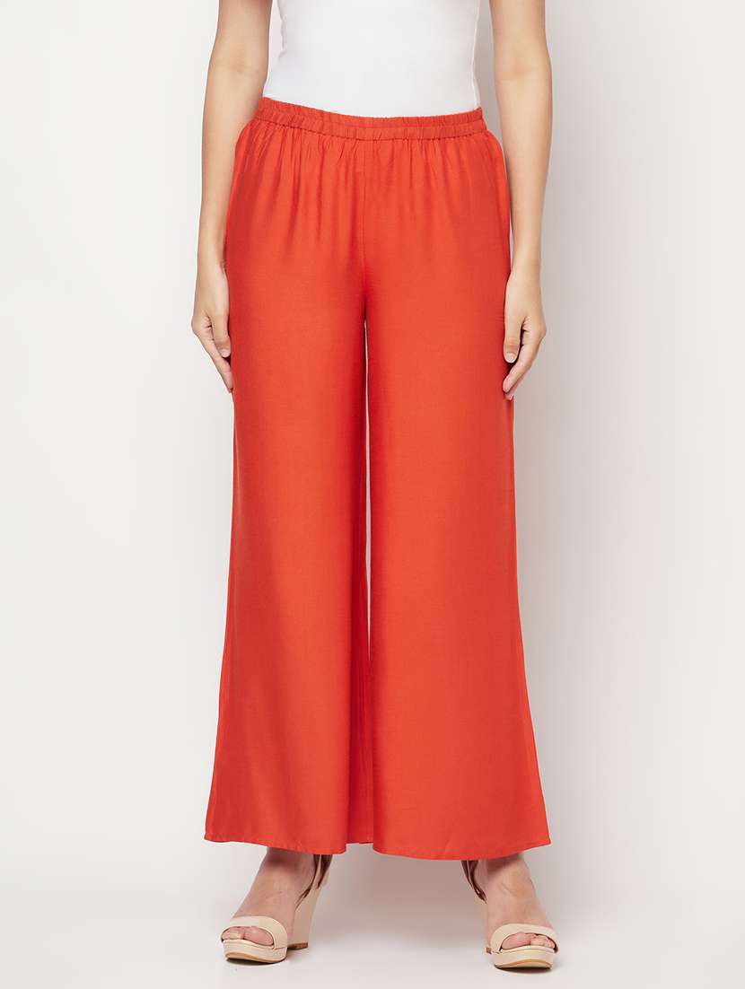 aniyah regular fit women orange trousers 