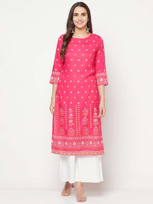 women's straight kurta - 18192089 - Standard Image - 0