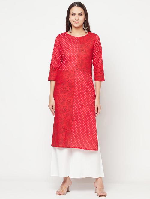 women's straight kurta - 18192099 -  Standard Image - 0