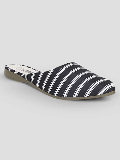 women striped slip on mules - 18193117 -  Standard Image - 0